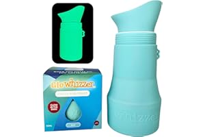 KIDDIWHIZZ Whizzer - Discreet & Compact Glow in the Dark Travel Toilet Seen on Dragons Den | Portable & Leak Proof Silicone Pee Bottle - Festival Essentials Camping Toilet | 500ml Capacity