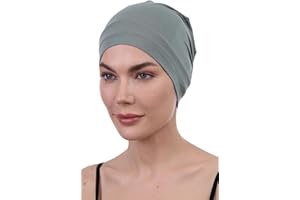 Deresina Headwear Bambusowo-bawełniana czapka do spania, jeden rozmiar, khaki