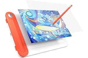 UGEE Q8W Drawing Tablet, 8.5 inch Bluetooth 5.0 Drawing Pad Large Active Area,Graphics Tablet with 8192 Levels Battery-Free Stylus, Tablet with Pen Support Windows、Mac OS and Chrome OS 88 or Later