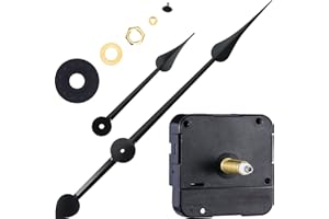 WILLBOND Long Shaft High Torque Clock Movement Clock Motor with 7 Inch Spade Hands (Shaft Length 9/10 Inch/ 23 mm)