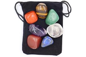 UNKNOW Pietra dei chakra, cristallo curativo usato come pietra dei chakra e pietra dell'attenzione dell'equilibrio della terra Meditazione rilassante Reiki (7 set)