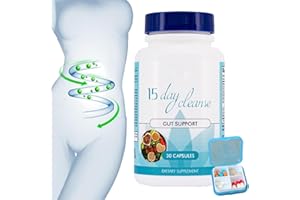 DINNIWIKL 15 Day Gut Cleanse - Gut and Colon Support, 15 Day Gut Cleanse and Colon Support, Pastillas De 15 Dias para Limpiar EL Colon, Focus on Gut Health for Women and Men, 30 Capsules (1PC)