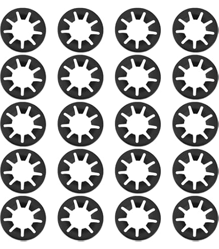20 Pcs M6 Star Lock Washers With Nickel Cover 5.3x16.3x6.9mm For