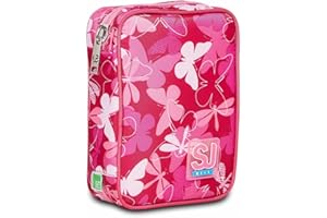 SJ GANG STYLE JAM GANG Astuccio Scuola, SPEED PAD, LADY CHIFFON, Portapenne Monozip Totalmente Accessoriato, Plance Amovibili, Tessuto 100%