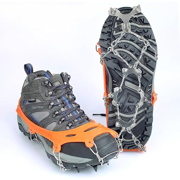 Raheem Steigeisen 19-Zähne - Anti-Rutsch Spikes Für Wanderschuhe Gr. 40-48