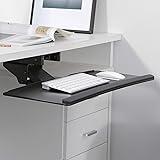 RICOO CZ0200 Tiroir à Clavier sous Le Bureau Extensible Ergonomique Pivotant Inclinable Plateau à Clavier PC Support de Burea