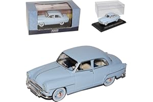 ATLAS EDITIONS Atlas Simca Aronde 1300 Montlhery Limousine Blau Grau mit Sockel und Vitrine 1/43 Sonderangebot Modell Auto