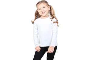 Lilax Girls' Basic Long Sleeve Round Neck T-Shirt