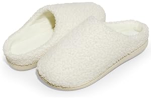 Anmerl Dam Tofflor med Memory Foam, Vinter Varma Slip-On Tofflor för Hemmet med Mjukt Foder och Halkfria Gummisulor för Inomhus och Utomhusbruk