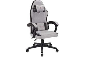 play haha. Sedia da gioco Sedia da ufficio Sedia girevole Sedia da computer Sedia da lavoro Sedia da ufficio Sedia ergonomica Sedia da corsa Sedia in pelle (Grigio chiaro)