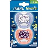 Dr. Brown's Advantage Yalancı Emzik Gece Parlayan Mercan Okyanus,- 1. Evre, Pembe, 2'li
