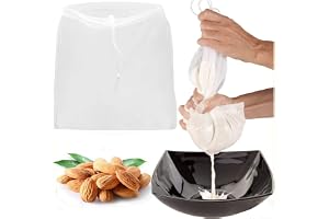 LERORO 2 Pcs Pro Quality Nut Milk Bag - Big 12X12 Commercial Grade - Reusable Almond Milk Bag & All Purpose Food Strainer - Fine Mesh Nylon Cheesecloth & Cold Brew Coffee Filter