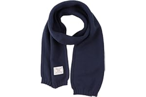 Pesaat Kids Winter Knit Scarf Solid Warm Neck Warmer Toddler Soft Long Scarves for Boys Girls Neckerchief Collar Warp Autumn