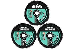 Brzeszczot do piły tarczowej HSS - 3 szt. 75 mm x 10 mm 72T tarcza tnąca do cięcia miękkiego metalu, miedzi, aluminium, drewna, tworzywa sztucznego, do szlifierek kątowych, LEKOMESH