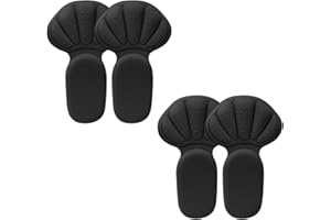 TNSOYCA 2 Paires De Coussinets De Talon Pour Chaussures Trop Grands,Auto-Adhésifs,Semelles Intérieures Épaisses Et Anti,Protections De Talon Pour Homme Et Femme (Noir)
