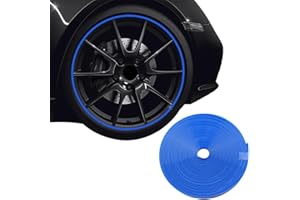 KLZWCP Car Wheel Protection Ring, 8 M/Roll Car Rim Protection Strips, Tire Scratch Resistance Anti-Collision Alloy Wheel Rim Protectors Self-Adhesive Protector Tape with Adhesion Promoter (blue)