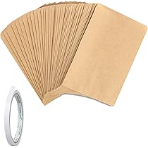 150 Mini Sacchetti Di Carta Kraft Con Nastro Adesivo - 6x9 Cm Per Caramelle, Semi, Monete | Ideali Per Regali E Conservazione - Foto 4