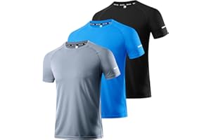 Boyzn 1, 3, 5 or 7er Pack Sport Tshirts Herren Kurzarm T-Shirts Funktionsshirt Laufshirt Schnelltrocknend Atmungsaktive Sport Shirt Sommer Fitnessshirt Trainingsshirt für Running Workout Bodybuilding