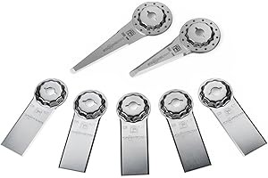 FEIN Zestaw DO RENOWACJI FUGI Zestaw profesjonalnych 7 noży do naprawy szczelin rozszerzeń głębokich do 90 mm, odpowiednich do narzędzi wielofunkcyjnych FEIN z Uchwytm StarlockMax, 100% jakość