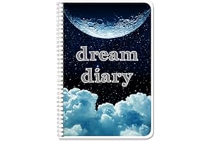 BookFactory Dream Diary/Dream Journal/Log Book, 120 Pages - 6" x 9", Durable Thick Translucent Cover, Wire-O Binding (LOG-126-69CW-A(DreamDiary)-DX)