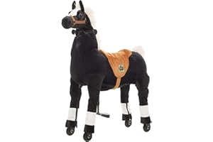 animal riding Riding Reitpferd Maharadscha X-Large, Reittier ab 8 Jahre, Sattelhöhe 80 cm, Pferd schwarz ARP001L