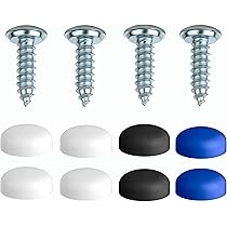 Set 4 Viti Per Targa Con Tappi - 5x19mm Autoforanti, Acciaio Dacromet, Tappi Bianchi/Blu/Neri - Foto 6