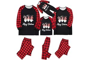 ACHIMLT Weihnachts Pyjama Familie Set mit Rentier Schlafanzug Lang Outfit Winter Damen Herren Kinder Nachtwäsche Hausanzug Weihnachten Bedruckte Nachthemd Sleepwear Schlafshirt Weihnachtsschlafanzüge