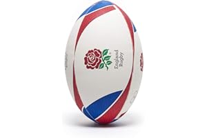 Gilbert England Supporter Rugby Union - Balón de rugby de equipo de rugby, color blanco, rojo y azul