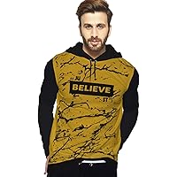 BLIVE Men's Full Sleeve Hooded T-Shirt | Printed Hoodie T-Shirt