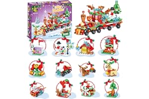 MYRKALATOY Advent Calendar 2025 Blocks Mini Building Blocks,Christmas Countdown 12 in 1 Blocks Toys for Adults Teens Kids Christmas Thanksgiving Blocks Calendar Boxes Surprises Toy
