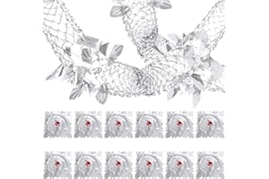 Chunyin 118 Feet Large Size Square Foil Garlands Christmas Ceiling Decorations Festive Hanging Tinsel Swirl Decoration for Xmas New Year Birthday Wedding Party Supplies(Silver)