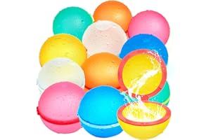 YLZZRS Reusable Water Balloons,Silicone Refillable Water Balloons Bombs Quick Fill & Self Sealing Magnetic-Water Toys for Kids & Adults Summer Games,Water Balls(12PCS）