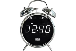 SILVA Schneider URW 240 retro radio zegarowe z funkcją budzika, budzik z podwójnym dzwonkiem, wyświetlaczem, ściemnianiem, timerem zasypiania, budzikiem z dzwonkiem lub radiem