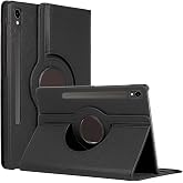 Microsonic Samsung Galaxy Tab S10 FE i&ccedil;in Kılıf 360 Rotating Stand Deri Siyah [Galaxy Tab S10 FE X520 ile Uyumlu Kılıf - Siya