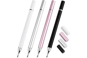 JSMTKJ 4 Pièce Stylet, 2 en 1 Stylo Tablette pour écrans tactiles Para et Téléphones Portables, Stylo pour ipad, iPhone, Samsung, Huawei etc