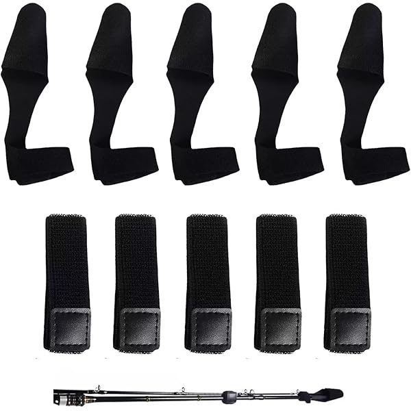 Silicone Angelruten-Bänder Set - Dehnbare Gurte Für Rutenaufbewahrung & Transport