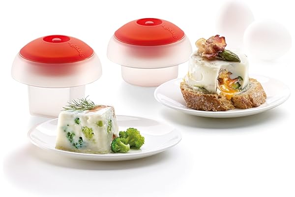 Lékué - Kit 2 Cuits Œufs Ovo - Silicone Platine