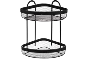 5 FIVE SIMPLY SMART Five - Étagère d' Angle 2 Niveaux en Métal Noir