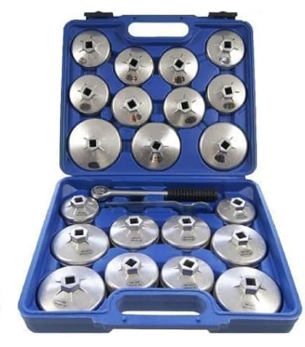 Trade Shop - Set Chiave A Tazza Per Filtro Olio 16 Pz Auto Universale Attrezzo Officina 85899316