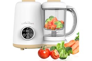 Avec Maman - Baby Chef 4-in-1 Food Processor for Babies - Steamer | Blender | Bottle Warmer | Jar Warmer | Sterilizer | Multifunctional Baby Food Maker | BPA-Free & Certified Safe | NEW 2023