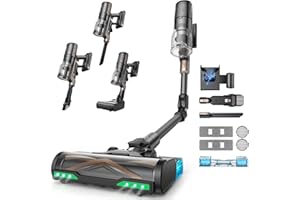 Proscenic P20 Aspiradora sin Cable 70kPa/680W/70Mins, Cepillo Anti-Enredo, Aspiradora Escoba Autónoma con Tubo Flexible para Limpiar Bajo Muebles sin Agacharte, Suelos/Alfombras/Pelo de Mascotas