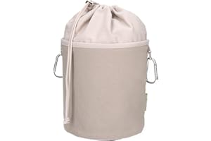 Trendfinding Sac à pincettes et linge en toile avec 4 mousquetons pour 200 pincettes à linge, extra large et stable, gris taupe, X-Large