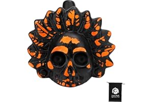 PEUTIER Sifflet de la Mort Aztèque Hurlant, Son Humain Authentique Cri Sifflet Aztèque Sifflet de Mort pour Halloween Jour des Morts Mexicain Célébration Cadeau