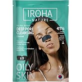 IROHA NATURE - Active Carbon Nose Strips | 15 units | Allantoin, Aloe Vera, combination and oily skin, sheet format, weekly u