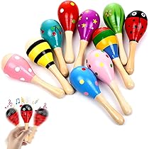 Maracas In Legno Per Bambini - Set 24 Pezzi Con Penne Colorate Per Decorare - Foto 12
