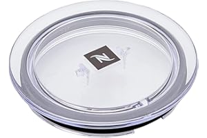 Quailitas Couvercle de machine à café [transparent] Couvercle original pour machine à café, Nespresso, Aeroccino 3, uniquement pour modèle 3694 – Pièces de machine à café