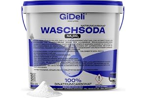 GiDeli Tvättsoda 10 kg - Rent Natriumkarbonat i Pulver | Blekning av tvätt, rengöring av tvättmaskin och avlopp, mot fett på kastruller och kakel, E 500(i)