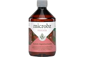 MICROBZ Sustain Liquid PROBIOTIC – Bio Culture Complex Probiotics for Gut Health & Digestive Support Supplement, Multi Strain Live Friendly Bacteria for Women, Men & Kids - Vegan | 1 Month Supply