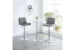 paonne 3 Piece Bar Table and Stools for 2 Modern Round bar Table with Stools Midcentury Round Counter Height Bistro for Living Room and Home Kitchen Round Bistro Sets with 2 Barstools