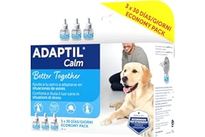 ADAPTIL Calm - Pack Ahorro 3 Recambios 90 días - Antiestrés para Perros